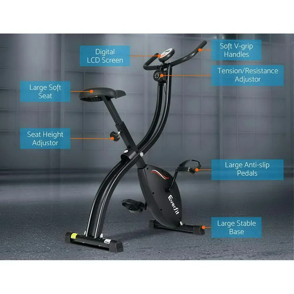 Everfit Folding Exercise Bike Magnetic X-Bike Bicycle Indoor Cycling Cardio