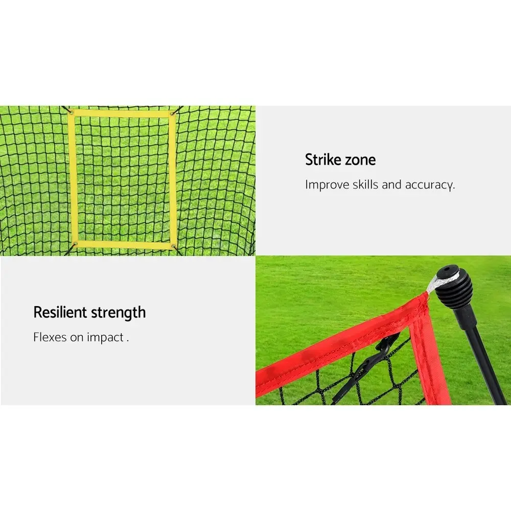 Everfit 7ft Baseball Net Pitching Kit with Stand SoftballÂ Training Aid Sports