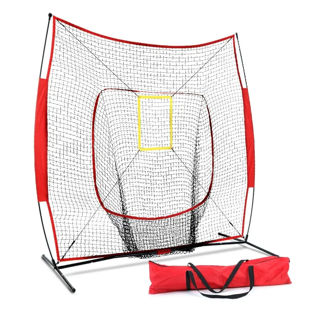 Everfit 7ft Baseball Net Pitching Kit with Stand SoftballÂ Training Aid Sports