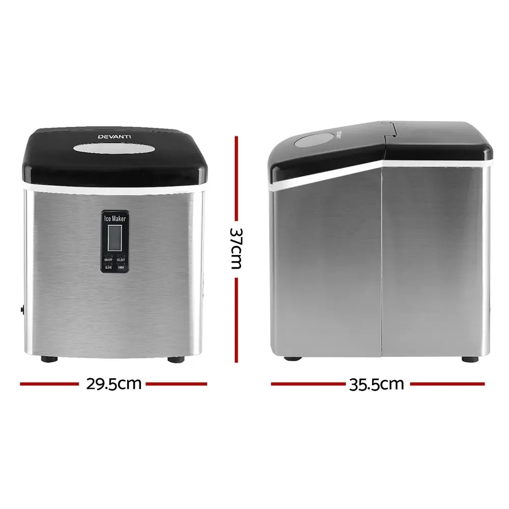 Devanti 15kg Ice Maker Machine Silver