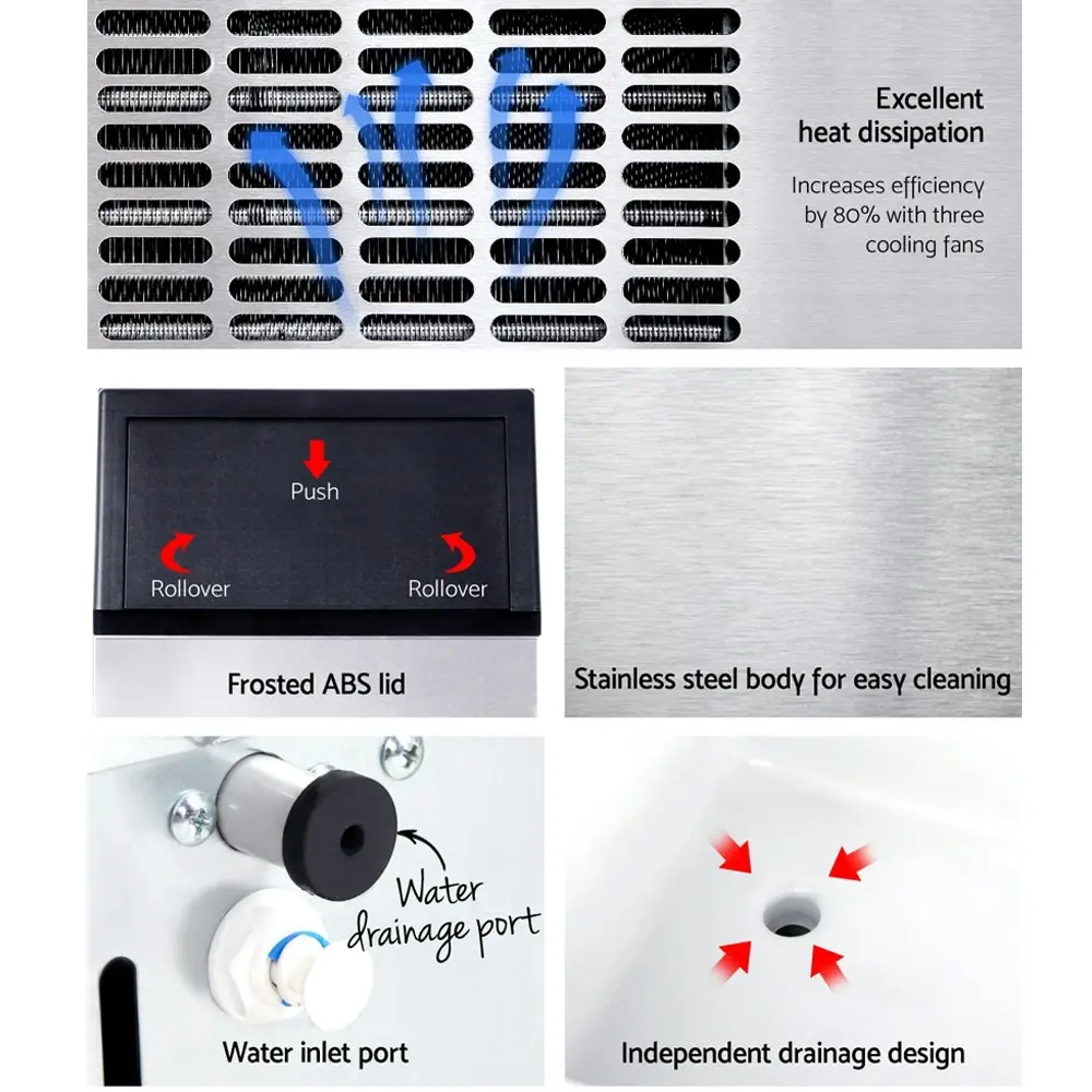 Devanti 45-60kg Commercial Ice Maker Machine