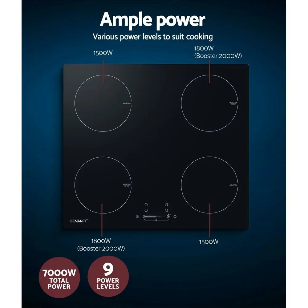 Devanti Induction Cooktop 60cm Electric Cooker