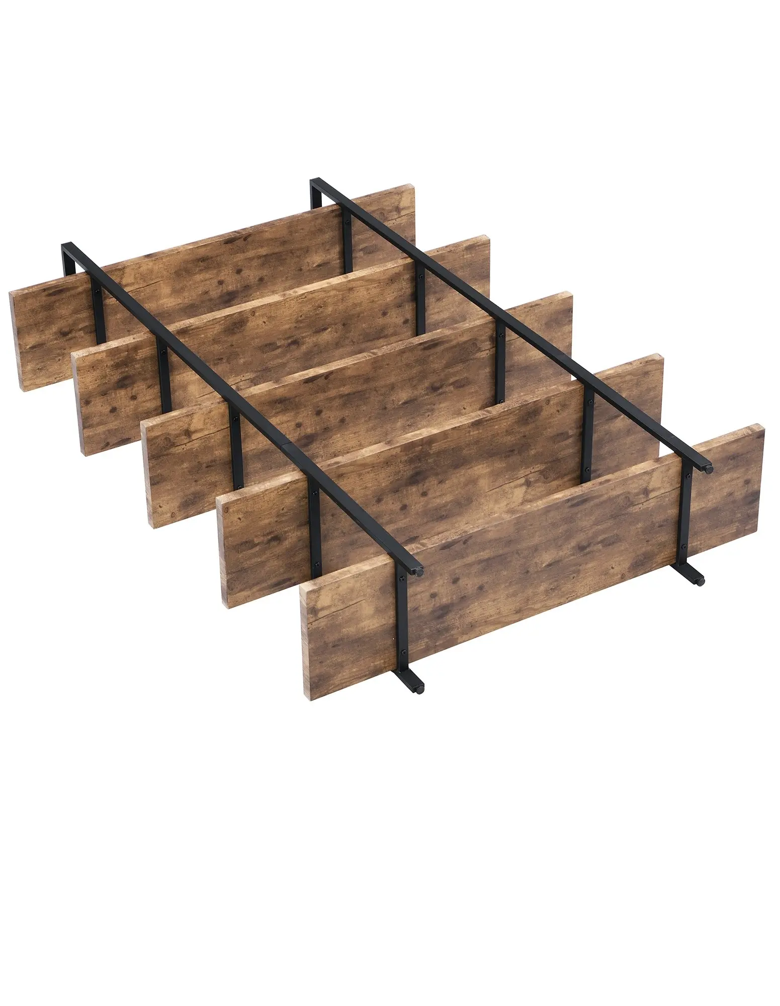 IHOMDEC 5-Tier Industrial Style Bookshelf Rustic Dark Brown