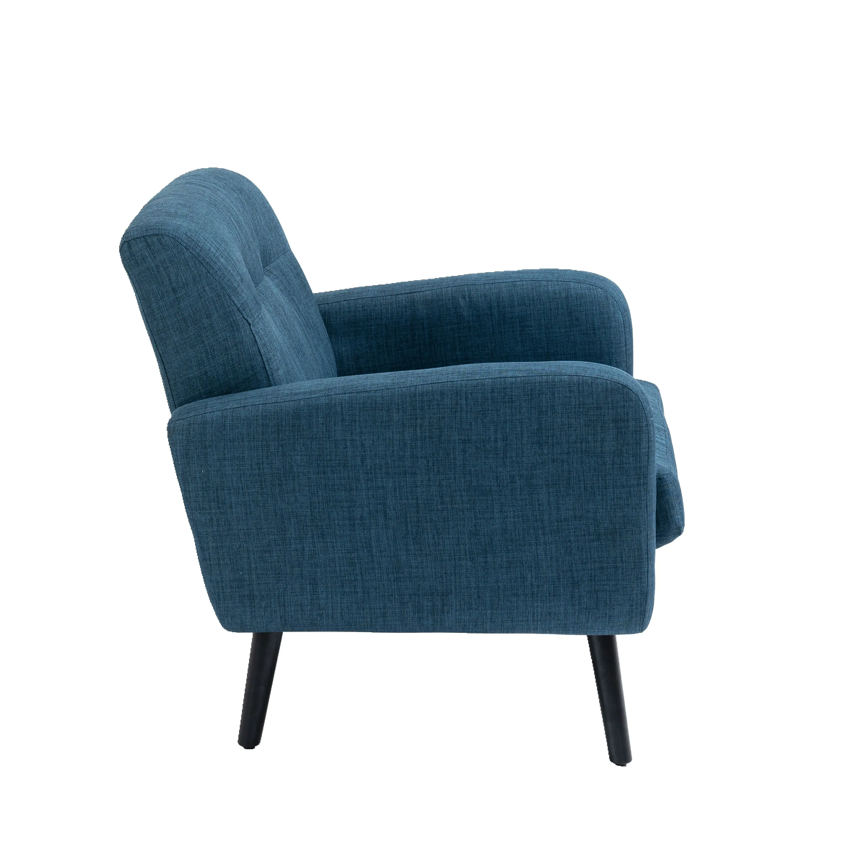 IHOMDEC Mid Century Modern Tub Chair with Upholstered Cushion Blue