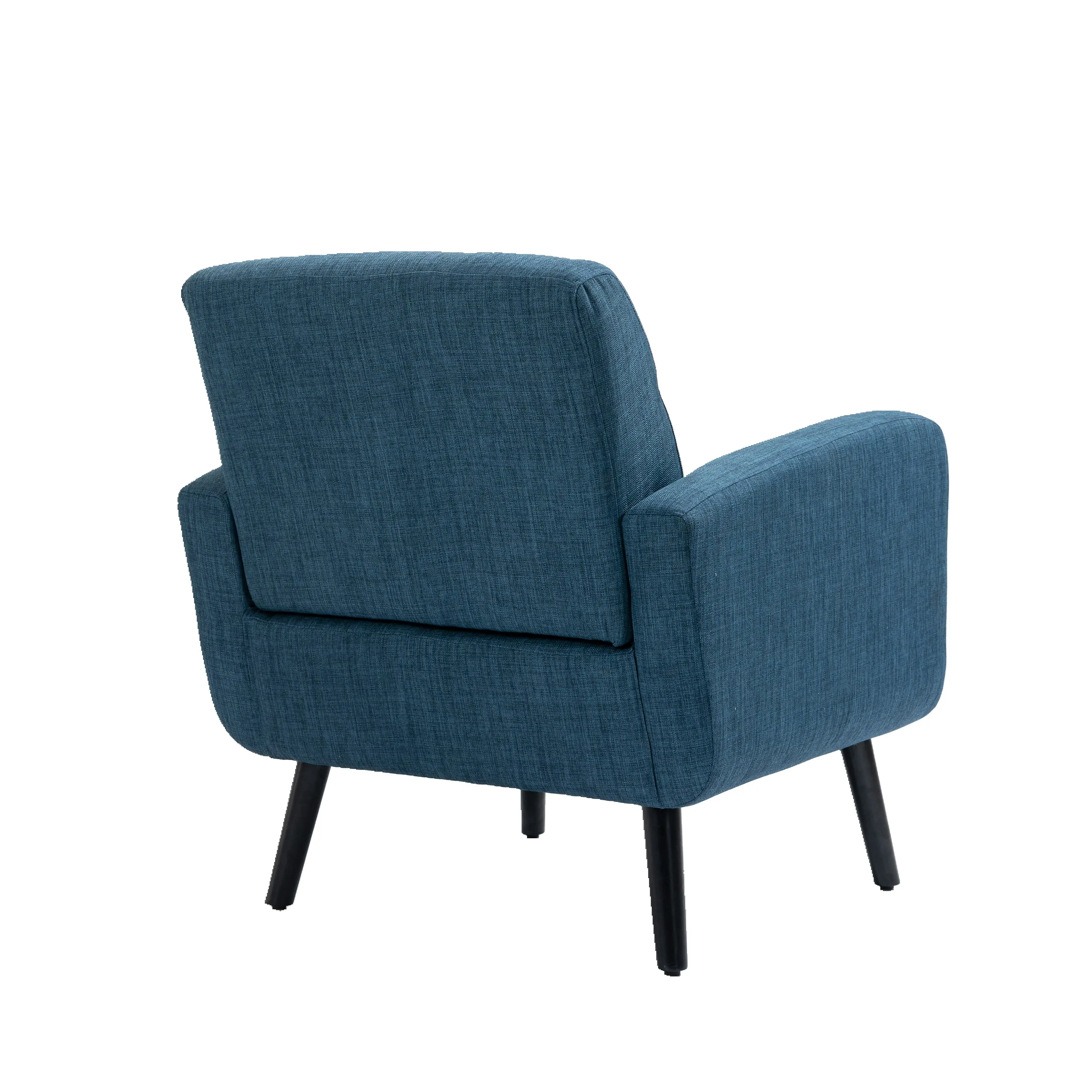 IHOMDEC Mid Century Modern Tub Chair with Upholstered Cushion Blue