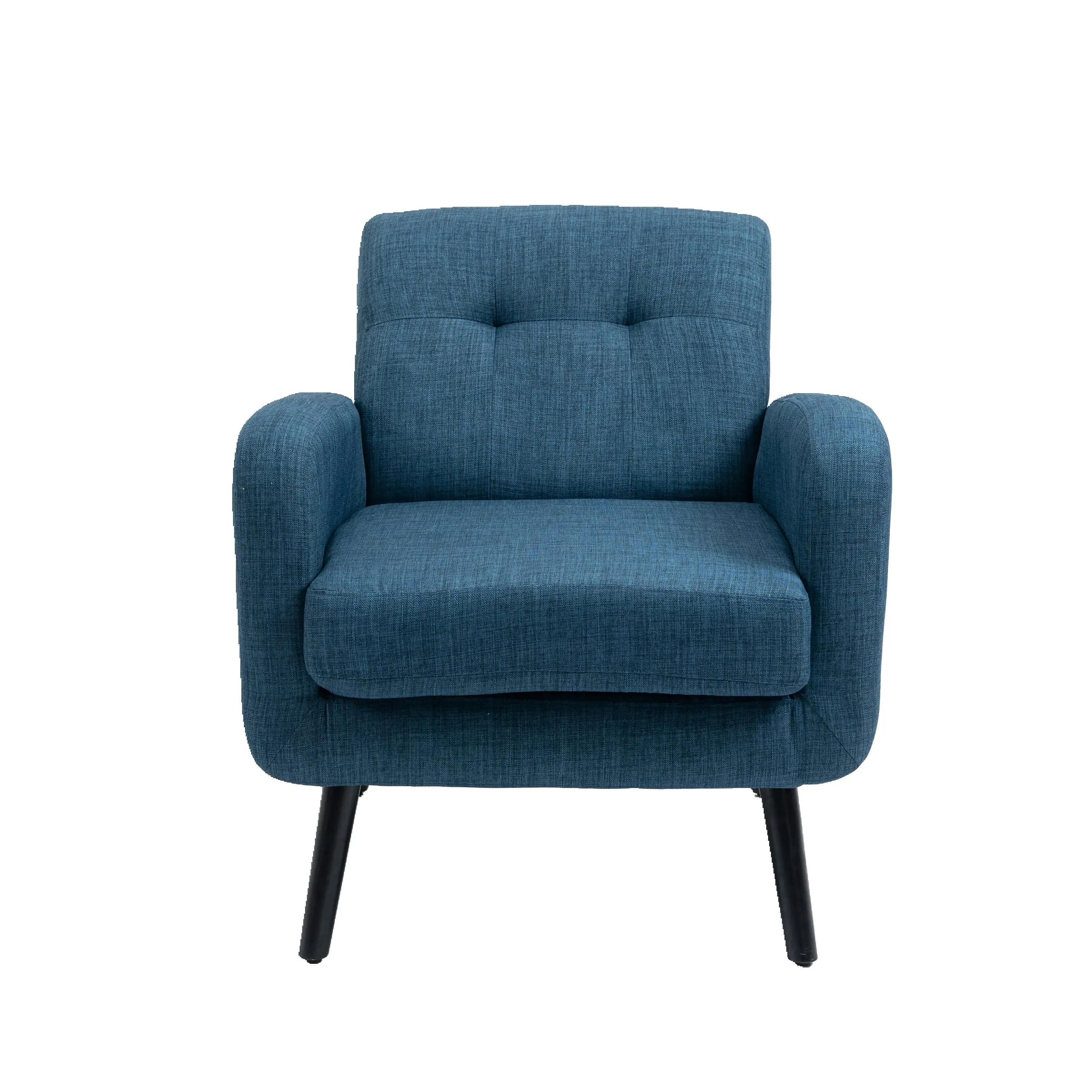 IHOMDEC Mid Century Modern Tub Chair with Upholstered Cushion Blue