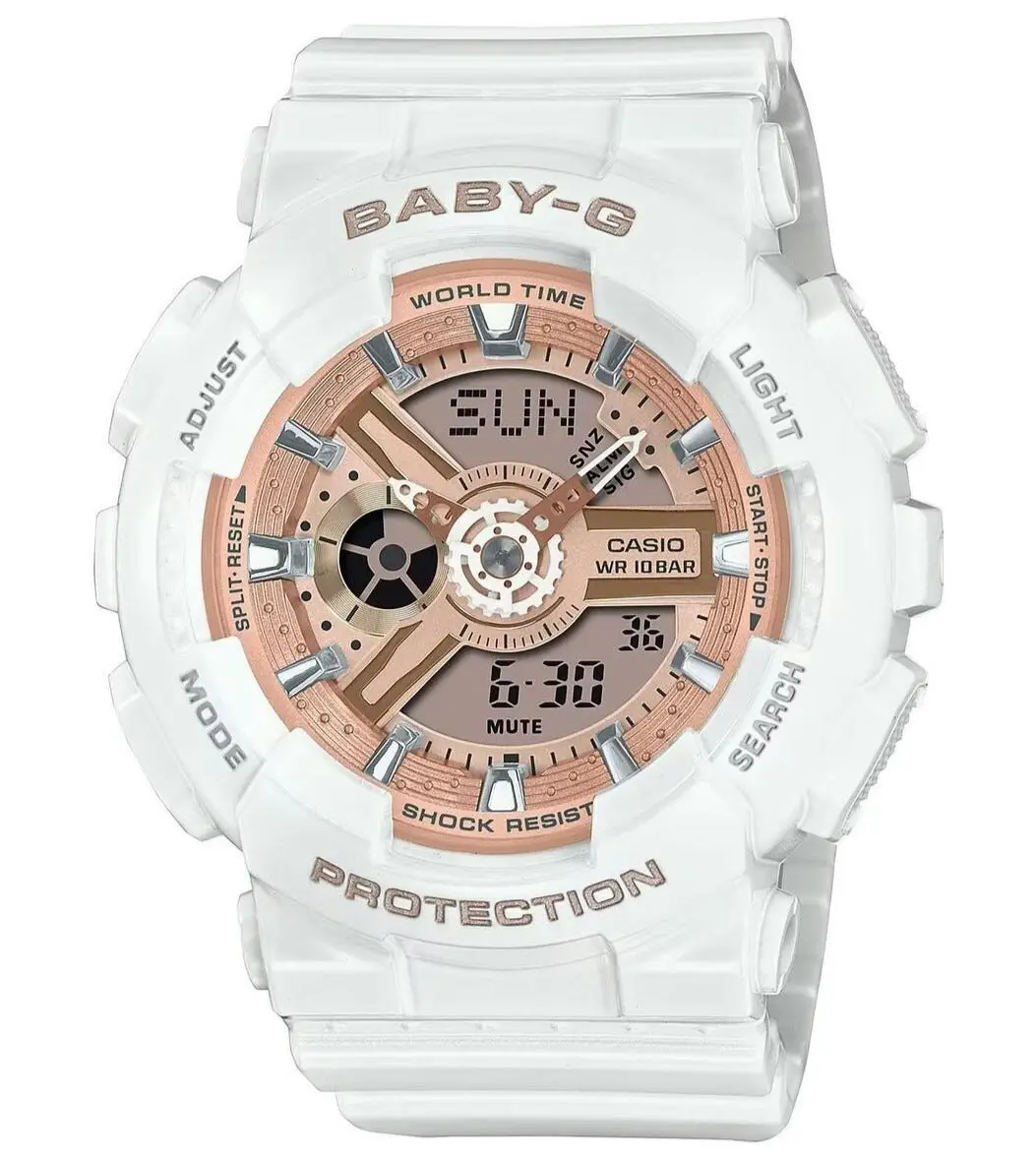 Baby G Digital & Analogue Watch White Series BA110X-7A1