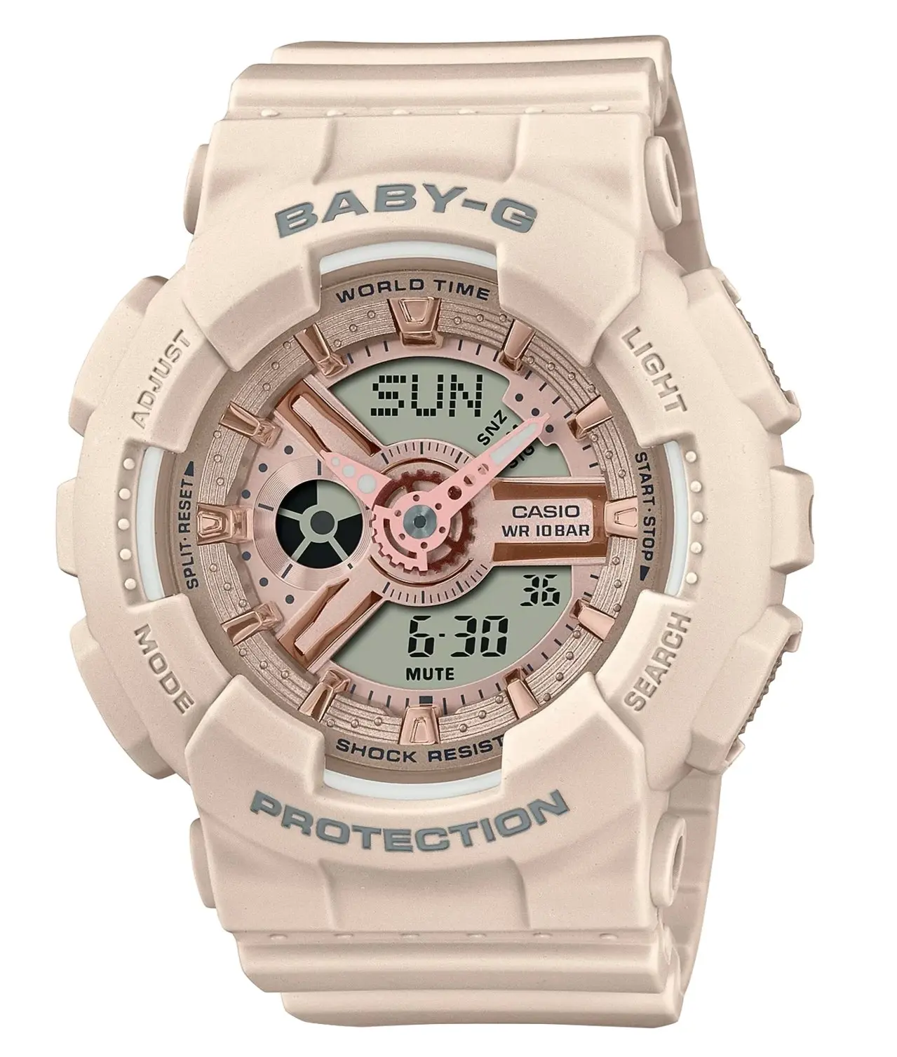 Baby G Digital & Analogue Watch Rose Gold Series BA110XCP-4A