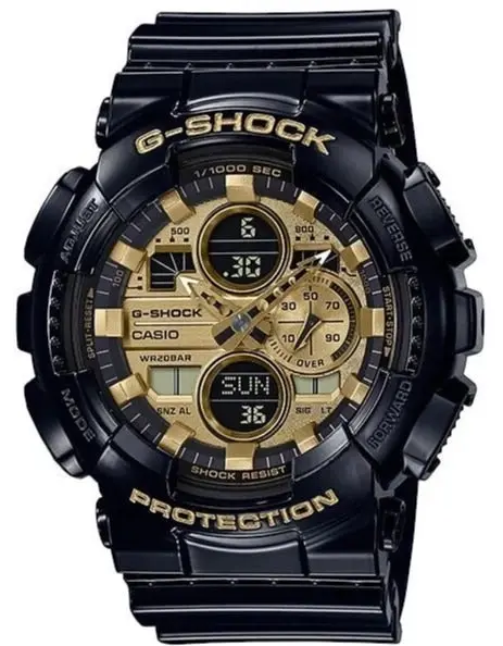 G-Shock Digital & Analogue Watch Black and Gold Series GA140GB-1A1