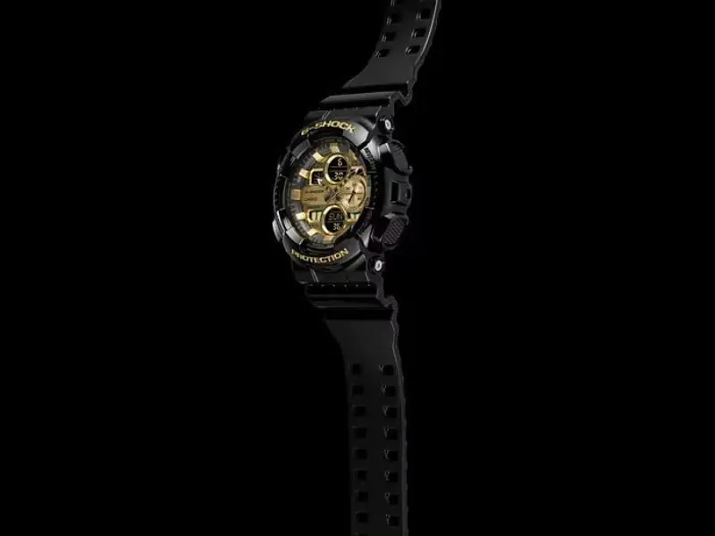 G-Shock Digital & Analogue Watch Black and Gold Series GA140GB-1A1