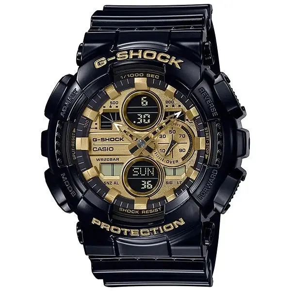 G-Shock Digital & Analogue Watch Black and Gold Series GA140GB-1A1