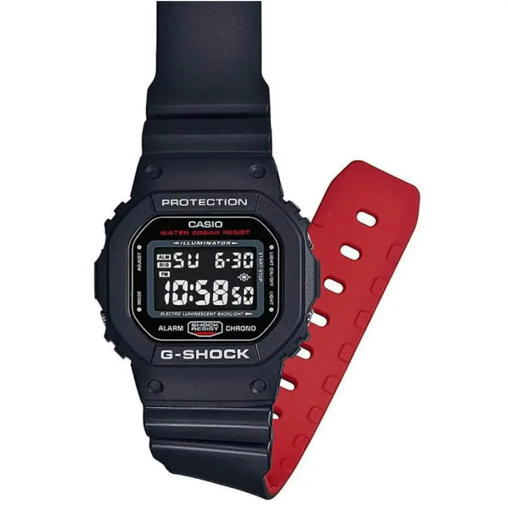 G-Shock Digital Watch Black and Red Series DW5600HR-1