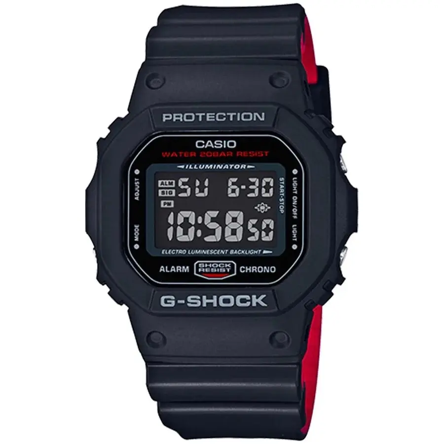 G-Shock Digital Watch Black and Red Series DW5600HR-1