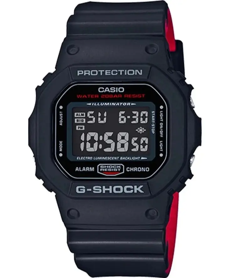 G-Shock Digital Watch Black and Red Series DW5600HR-1