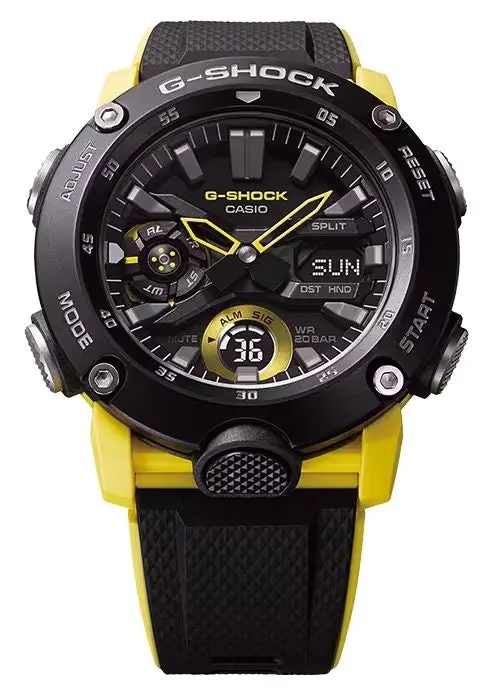 G-Shock Digital & Analogue Watch Carbon Core Guard Series GA2000-1A9