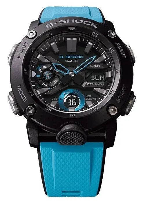 G-Shock Digital & Analogue Watch Carbon Core Guard Series GA2000-1A2