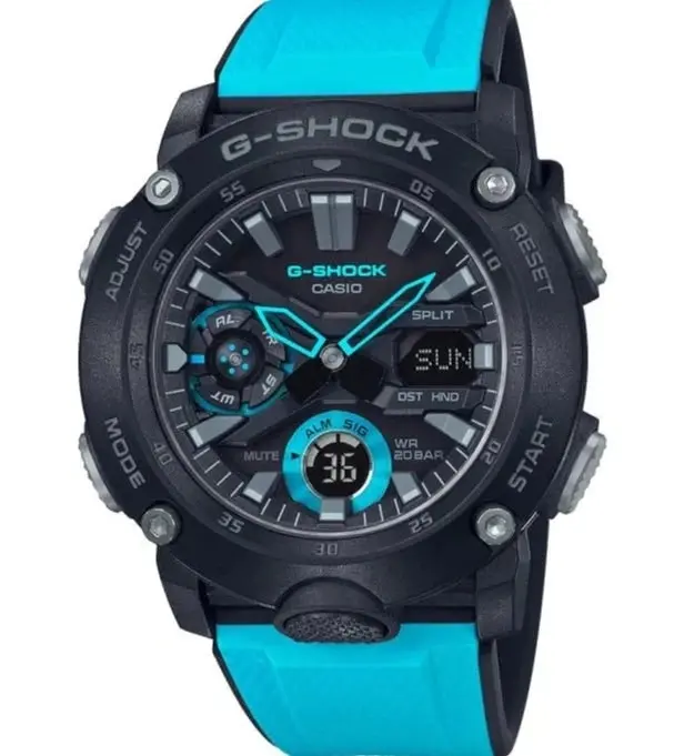 G-Shock Digital & Analogue Watch Carbon Core Guard Series GA2000-1A2