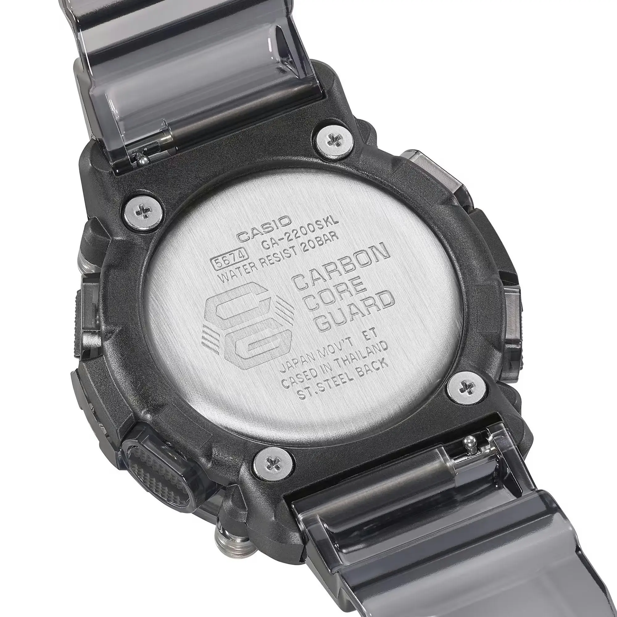 G-Shock Digital & Analogue Watch Carbon Core Guard Sound Wave Series GA2200SKL-8A