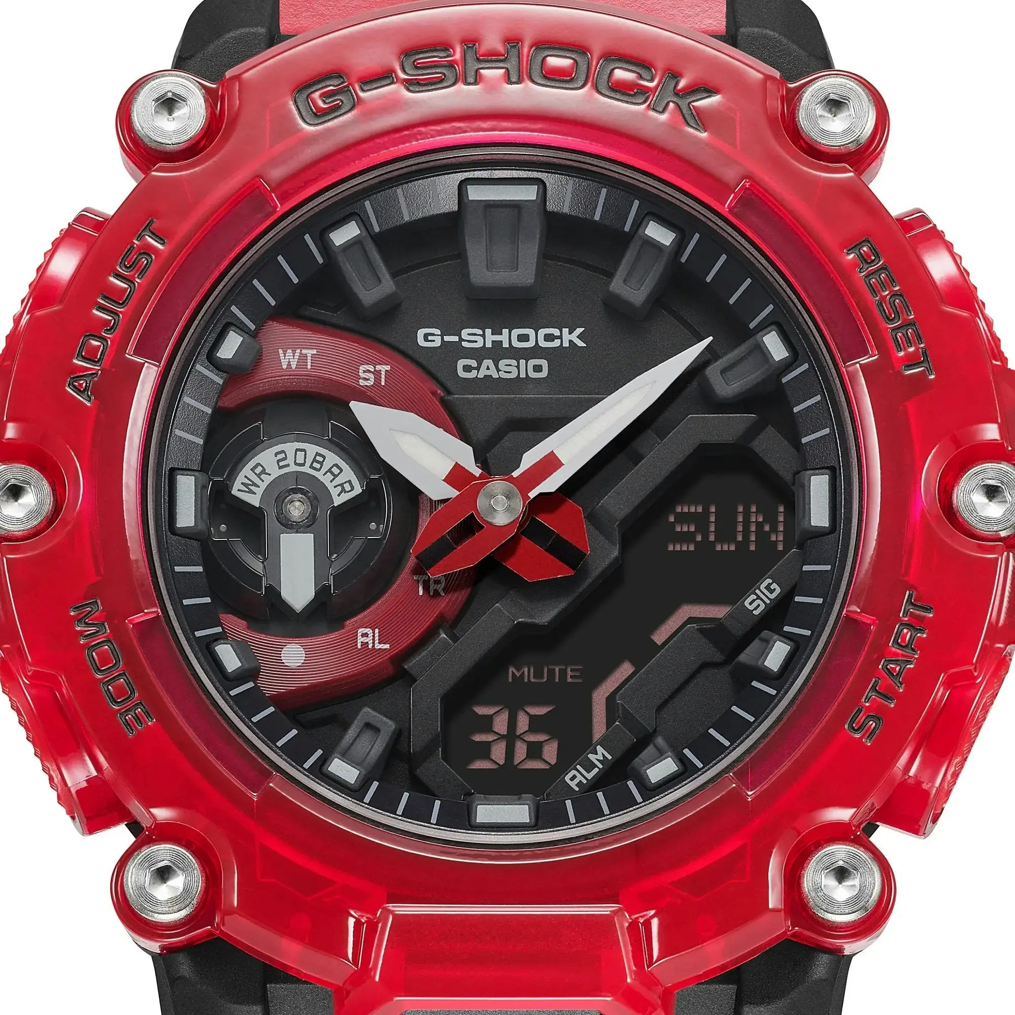 G-Shock Digital & Analogue Watch Carbon Core Guard Sound Wave Series GA2200SKL-4A