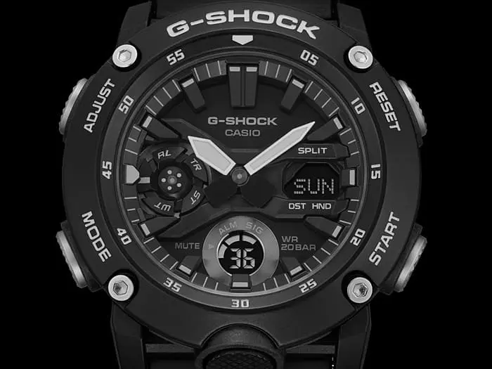 G-Shock Digital & Analogue Watch Carbon Core Guard Series GA2000S-1A