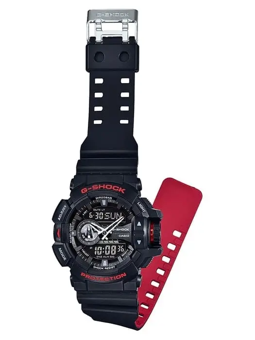 G-Shock Digital & Analogue Watch Black and Red Series GA400HR-1A