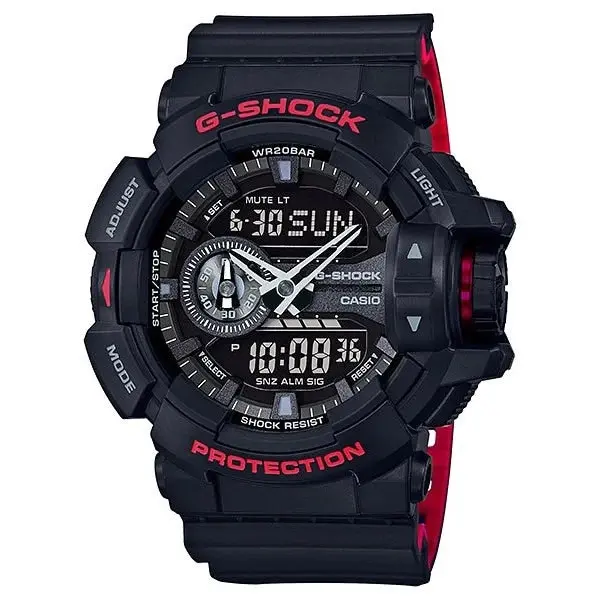 G-Shock Digital & Analogue Watch Black and Red Series GA400HR-1A