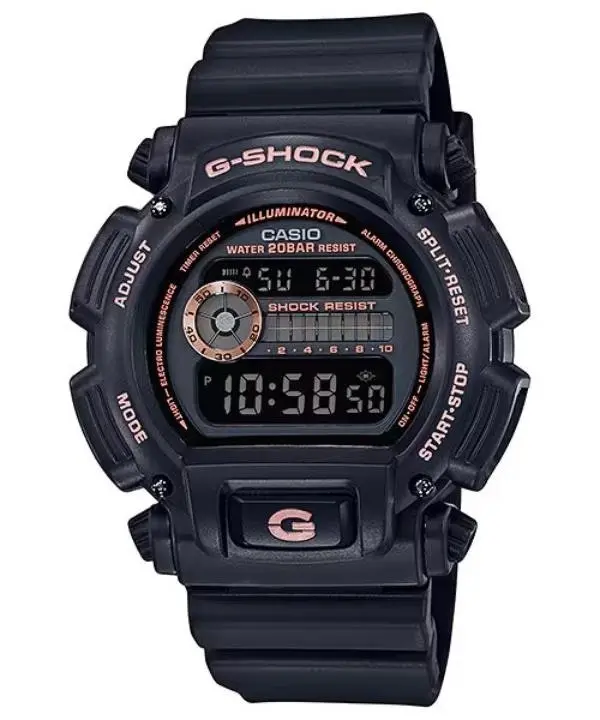 G-Shock Digital & Analogue Watch Black and Rose Gold Series DW9052GBX-1A4