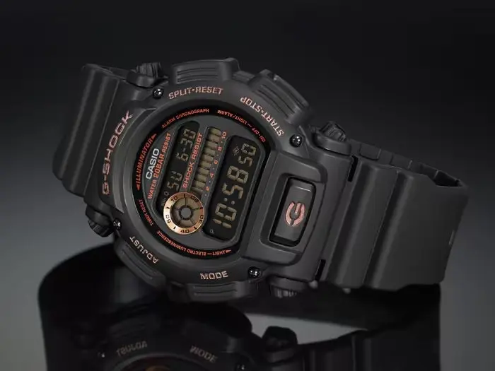 G-Shock Digital & Analogue Watch Black and Rose Gold Series DW9052GBX-1A4