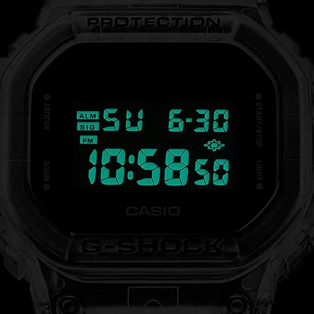 G-Shock Digital Skeleton Transparent Series DW5600SKE-7D