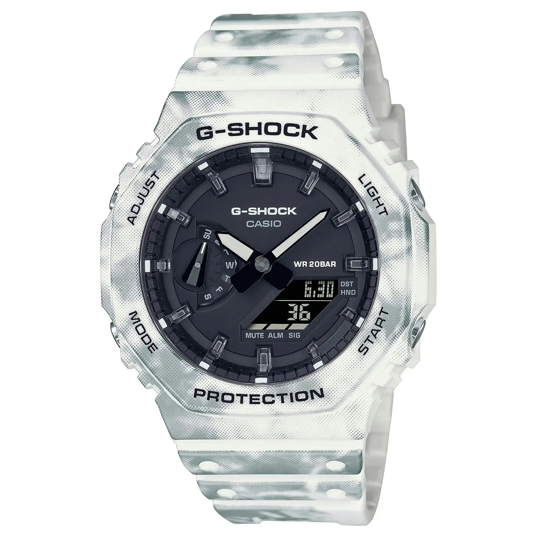 G-Shock Digital & Analogue Watch CasiOak Frozen Forest Series GAE2100GC-7A