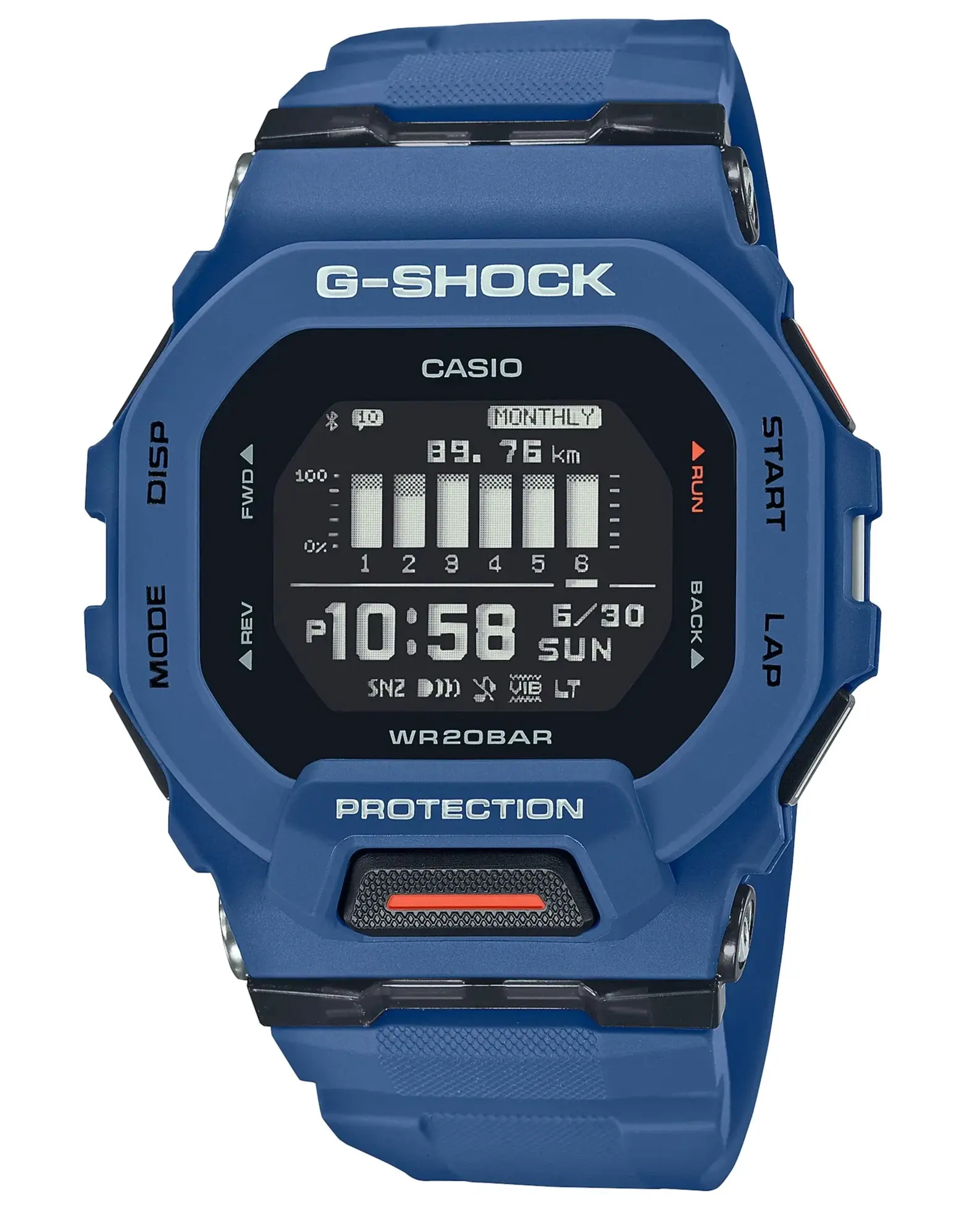 G-Shock Digital Bluetooth Fitness Watch G Squad Series GBD200-2D