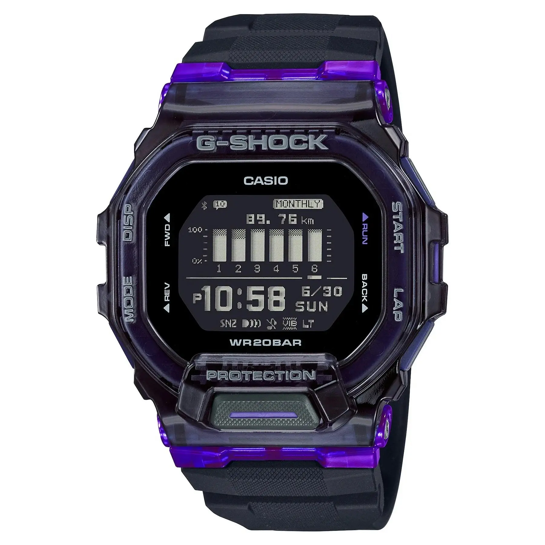 G-Shock Digital Bluetooth Fitness Watch G Squad Series GBD200SM-1A6