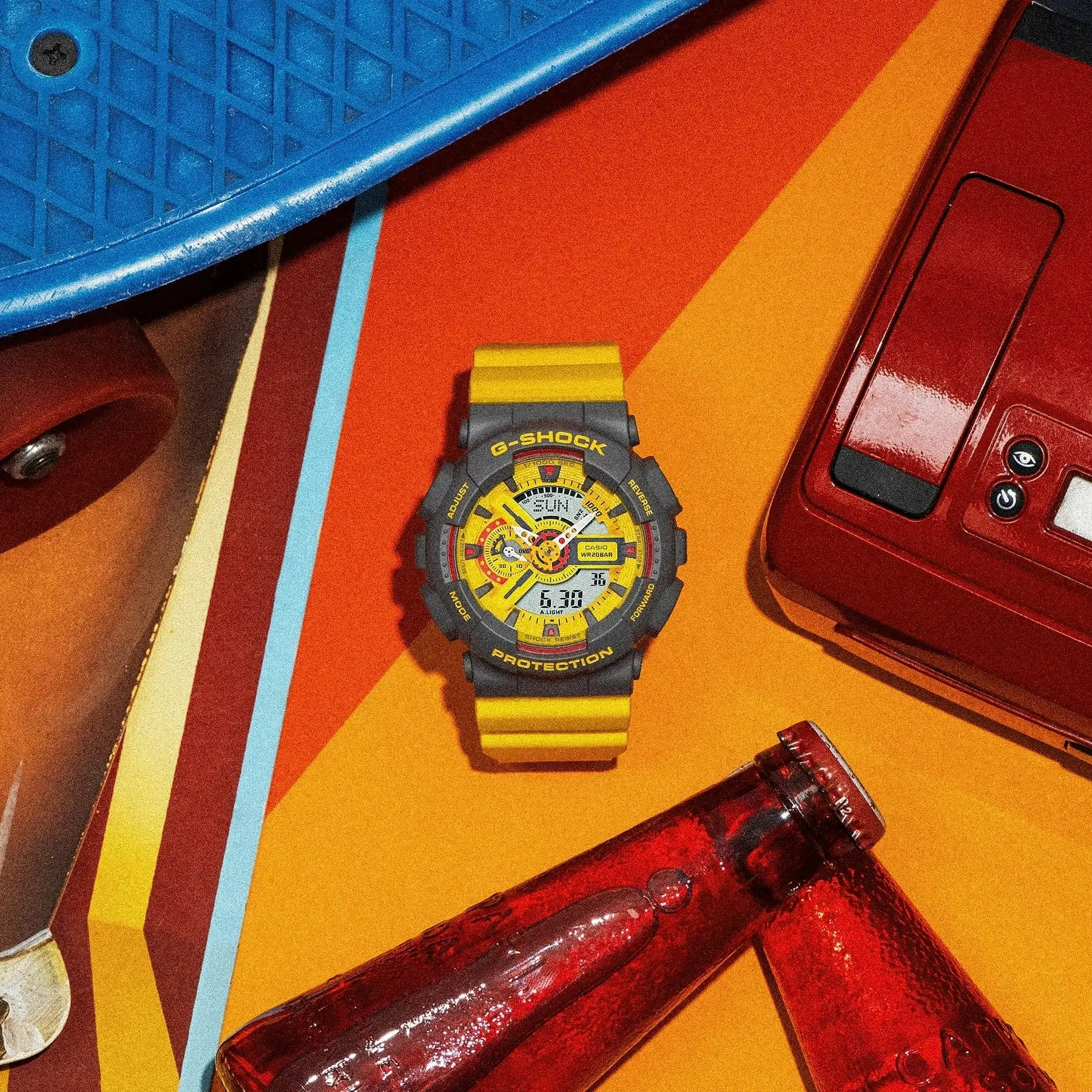 G-Shock Digital & Analogue Yellow Watch GA110Y-9A