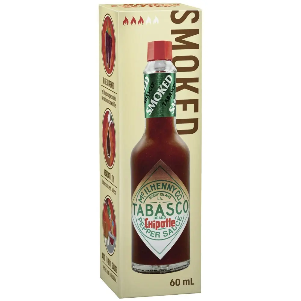 2x Tabasco 60ml Smoked Chipotle Hot/Spicy Jalapeno/Pepper Sauce/Marinade Food