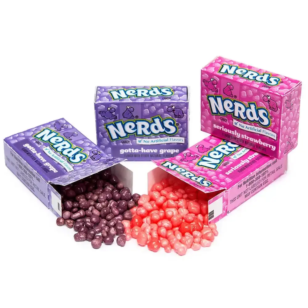 28PK Wonka Nerds Grapes & Strawberry 340g Confectionery Candy Soft Lolly