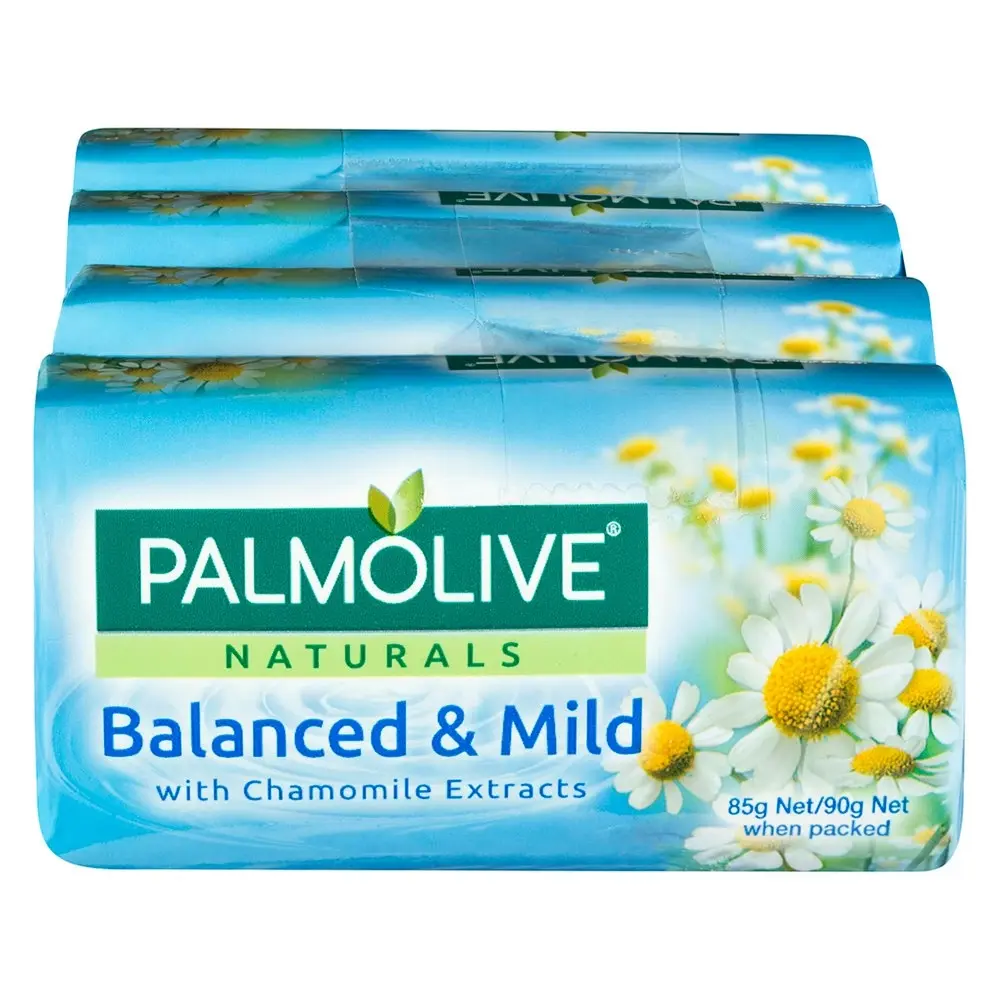 3x 4PK Palmolive 90g Naturals Balanced & Mild Soap Bar Shower Bath Skin Care