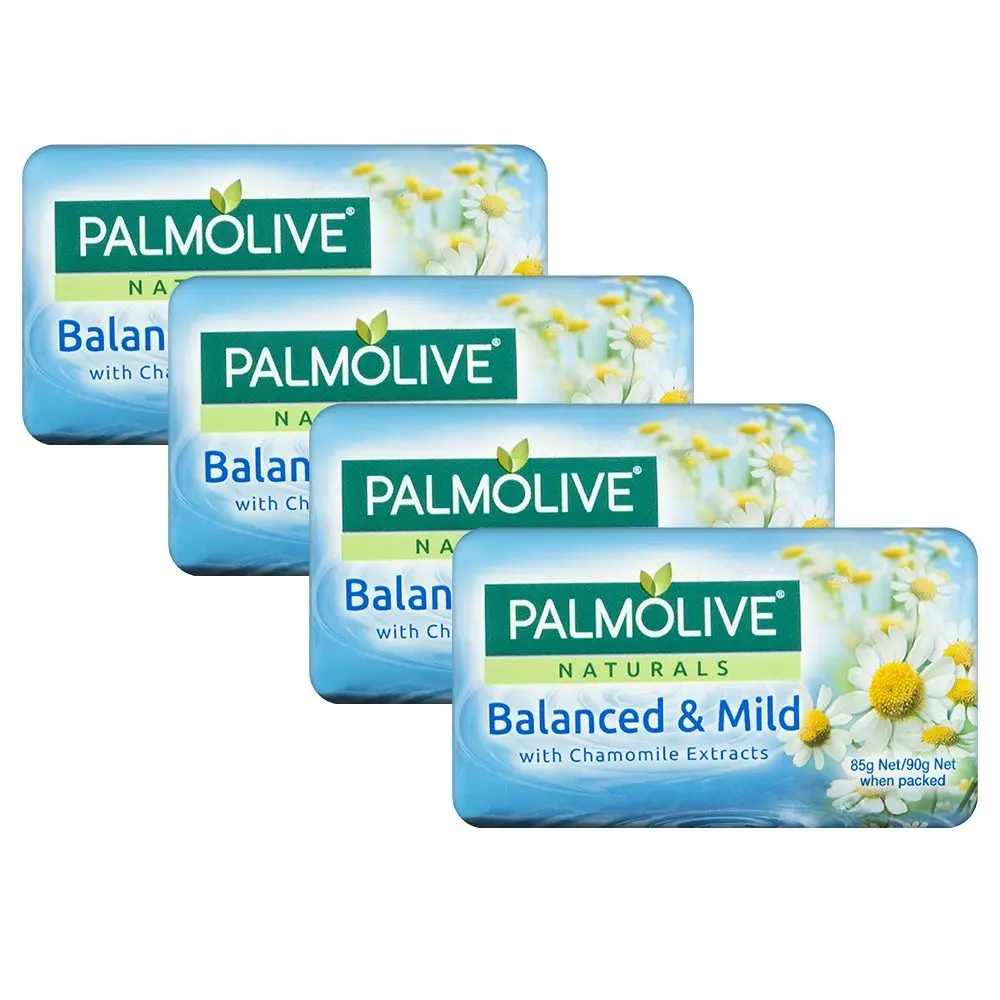 3x 4PK Palmolive 90g Naturals Balanced & Mild Soap Bar Shower Bath Skin Care