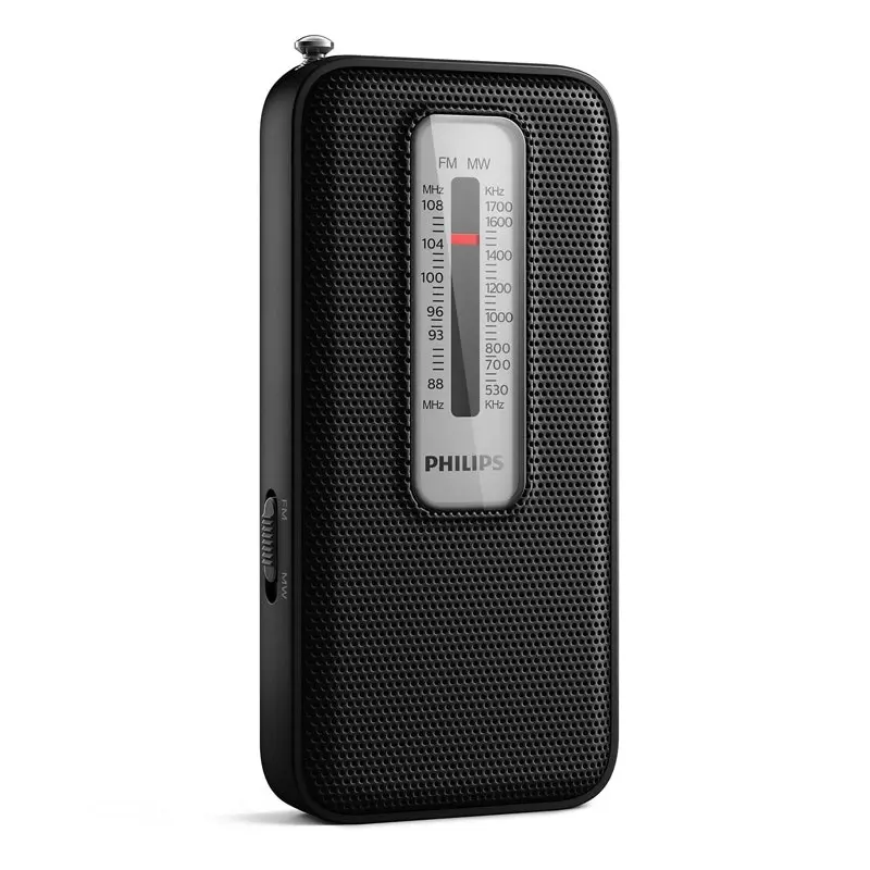 Philips 1000 Series 11cm Portable Pocket Radio AM/FM Battery Powered/Handheld