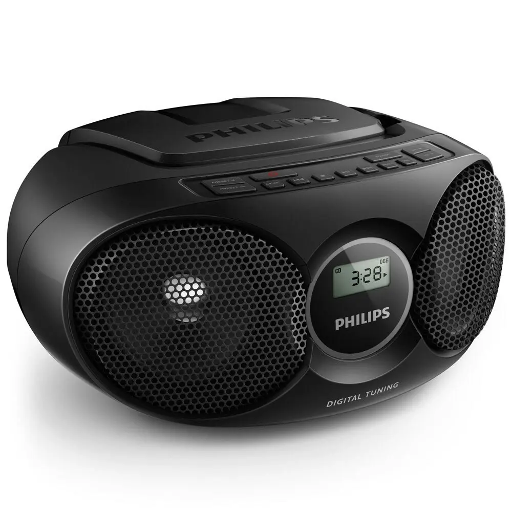 Philips AZ215B/79 CD Soundmachine Boombox CD/CD-R/CD-RW Player FM Radio Black