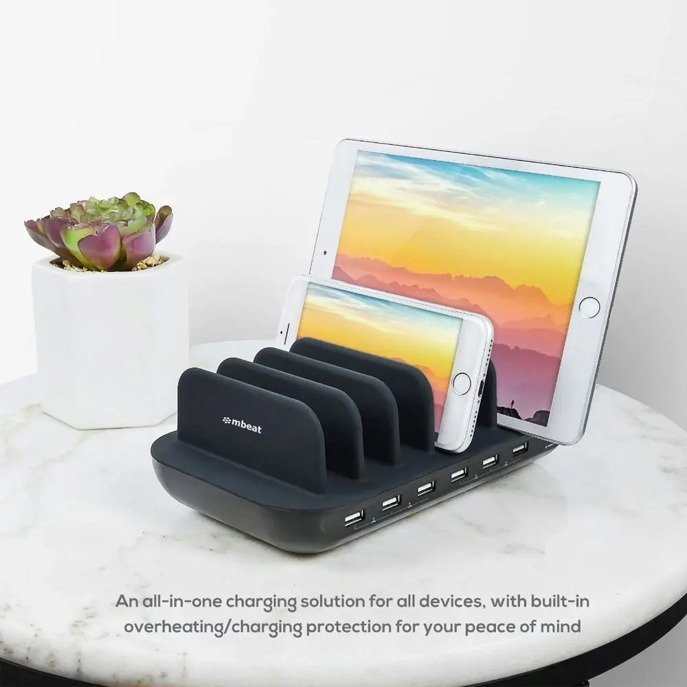 mBeat Gorilla Power 60W 7Prt USB-C/USB-A Charging/Charger Dock for Apple/Samsung