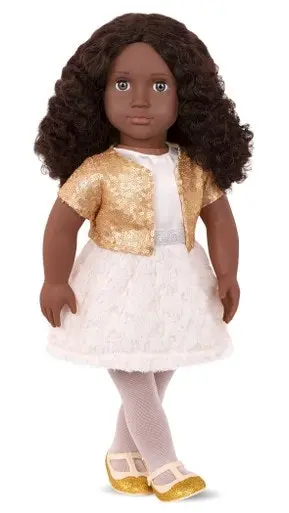 Our Generation Haven Doll W/Dress & Gold Sequin Cardigan