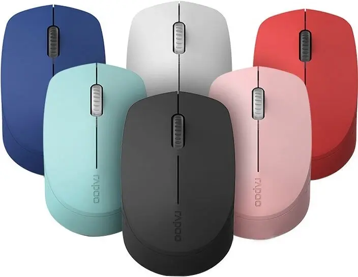 Rapoo M100 Wireless 2.4GHz/Bluetooth Optical Mouse For PC/Laptop Computer Blue