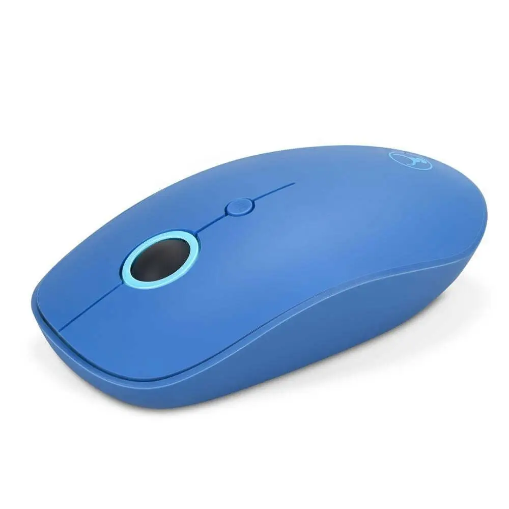 Bonelk Wireless Round Scroll 4D M-257 Bluetooth Mouse/Dongle 800-1600 DPI Blue