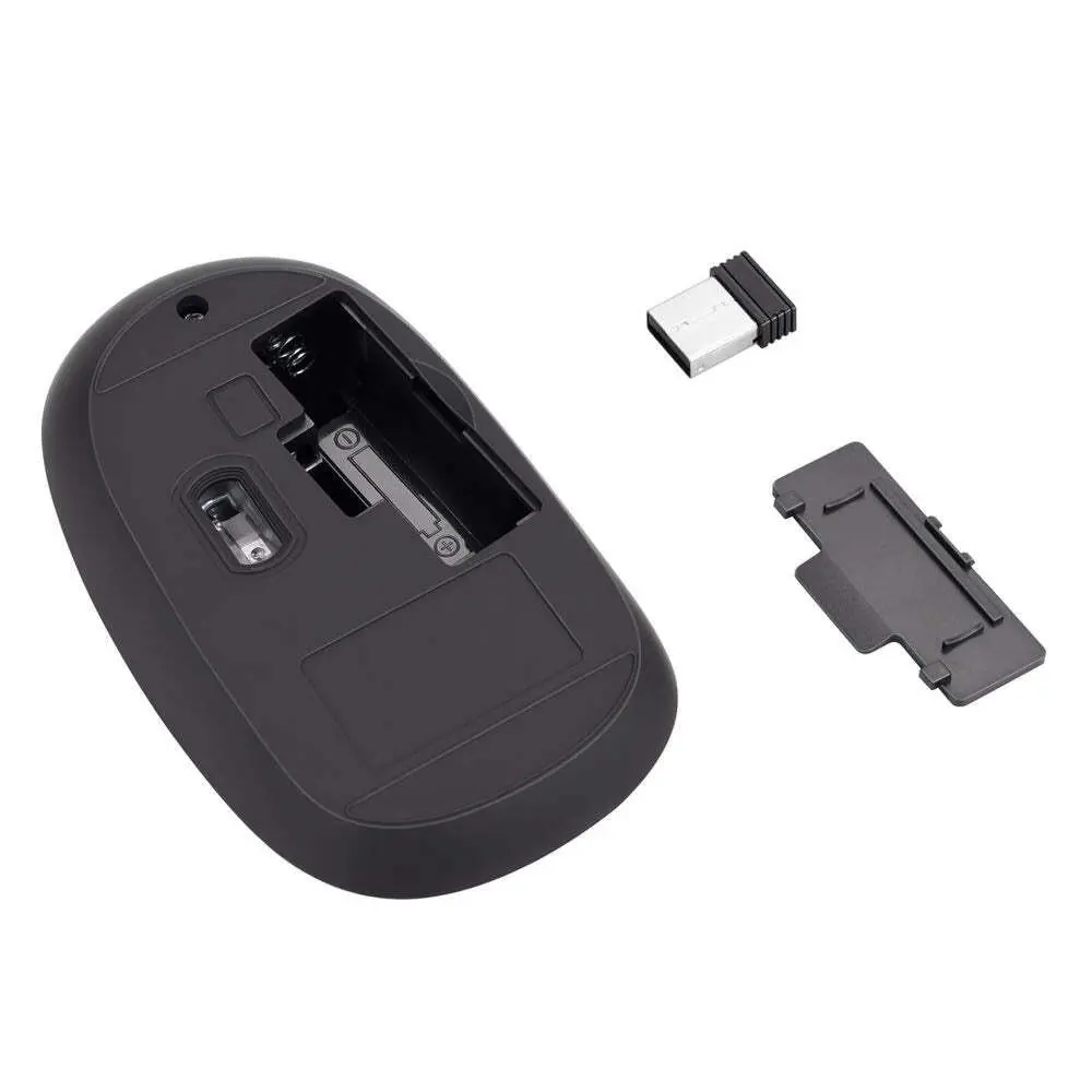 Bonelk Wireless Round Scroll 4D M-257 Bluetooth Mouse/Dongle 800-1600 DPI Black