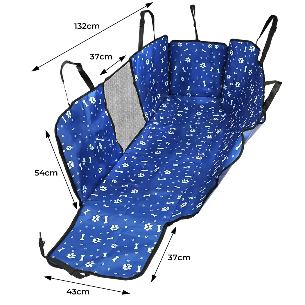 Pawz Pet Back Car Seat Cover Hammock Nonslip Dog Puppy Cat Waterproof Rear Blue