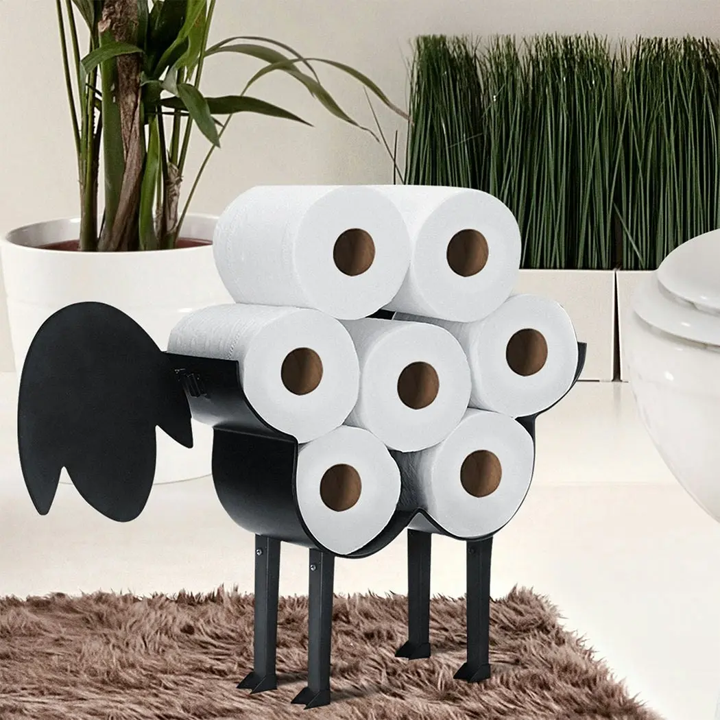 Traderight Toilet Paper Holder Roll Stand Wall Sheep Storage Bathroom Organizer