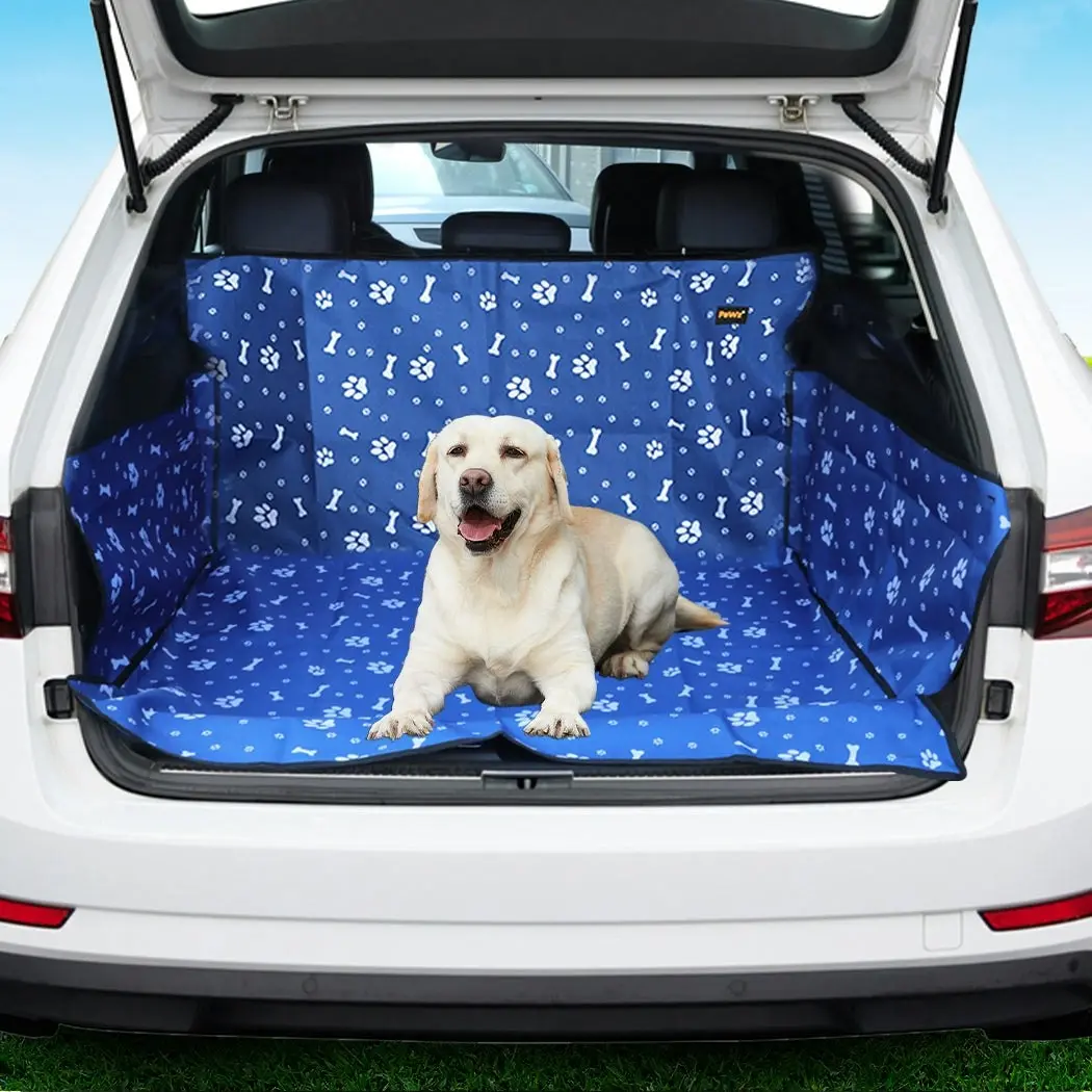 Pawz Pet Boot Car Seat Cover Hammock Nonslip Dog Puppy Cat Waterproof Rear Blue