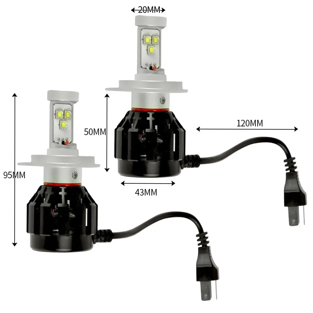 Traderight Group  4 Side Cree LED Car Headlight 160W 2500LM H4 High Low Beam Replace Xenon HID