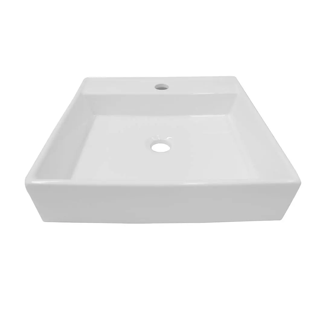 Traderight Group  Ceramic Basin Bathroom Wash Counter Top Hand Wash Sink Vanity Above Square