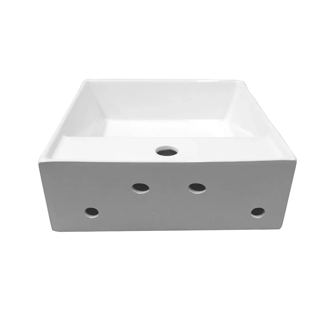 Traderight Group  Ceramic Basin Bathroom Wash Counter Top Hand Wash Sink Vanity Above Rectangle